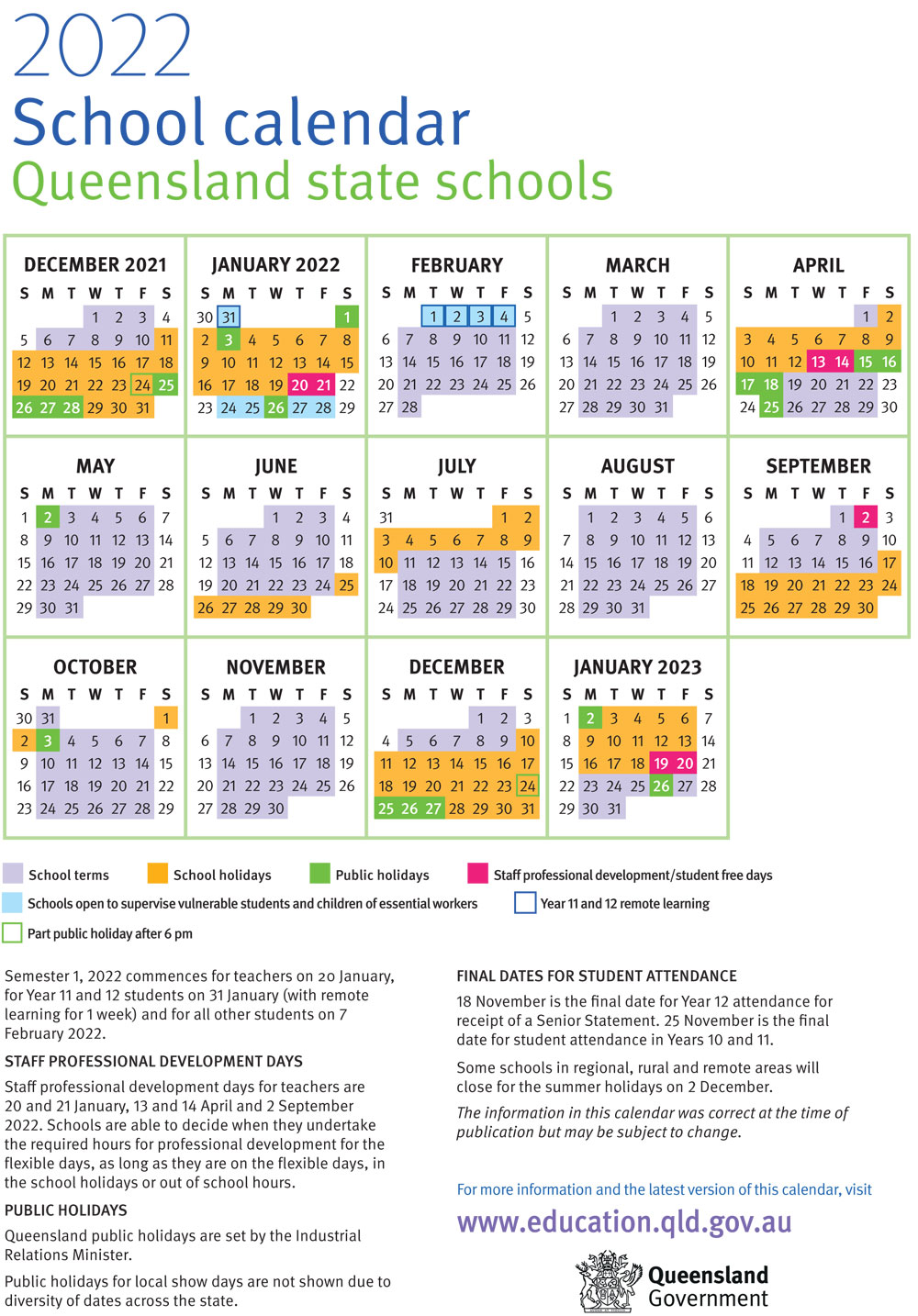 hermit park oshc calendar